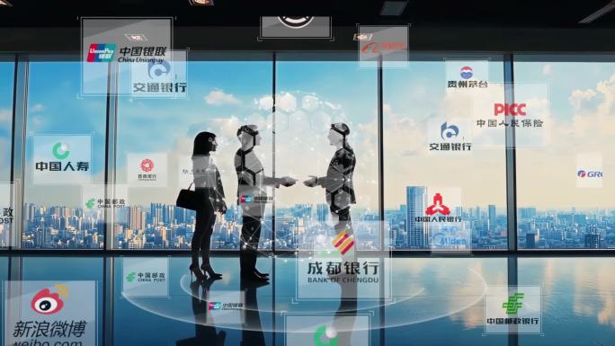 高端logo展示合作伙伴（包含背景）