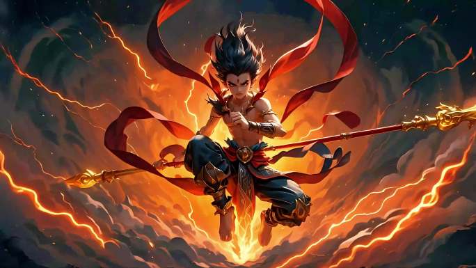 【精品】哪吒魔童陈塘关红蓝对决莲花乾坤圈