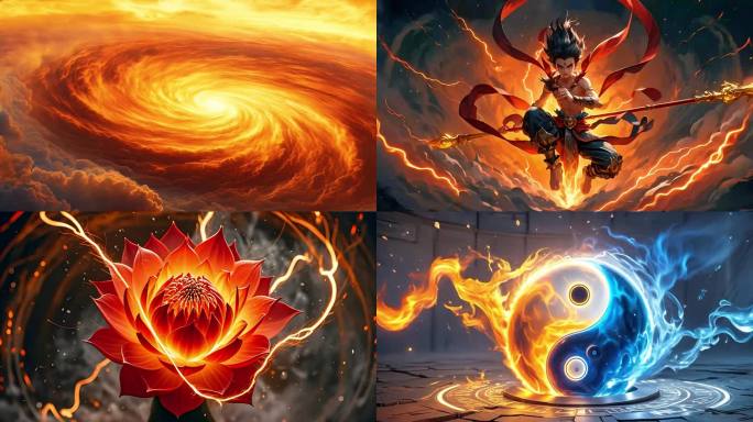 【精品】哪吒魔童陈塘关红蓝对决莲花乾坤圈