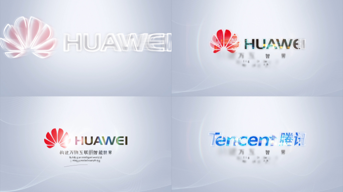 干净简洁科技logo片头演绎