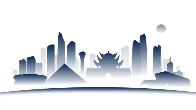 长沙城市天际线景观MG动画6组