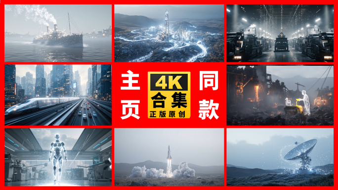 能源变革片头工业革命人类文明科技发展历史