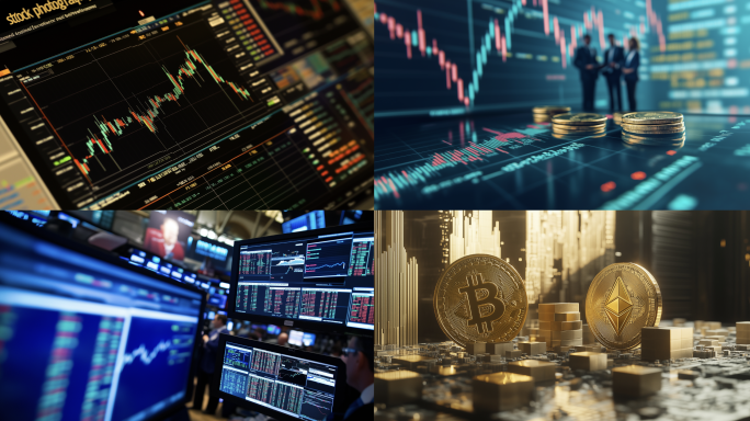 股市股票比特币金融投资K线图区块链分析