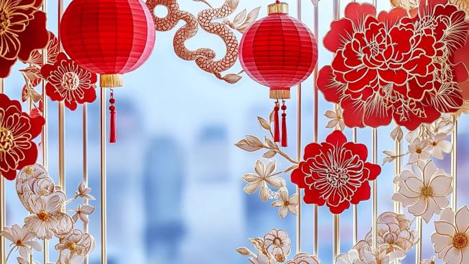 喜庆中国风节日装饰贴窗花剪纸