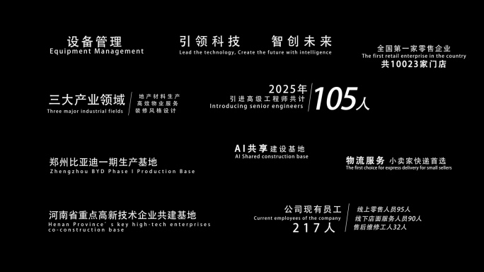 企业简洁字幕标注10组