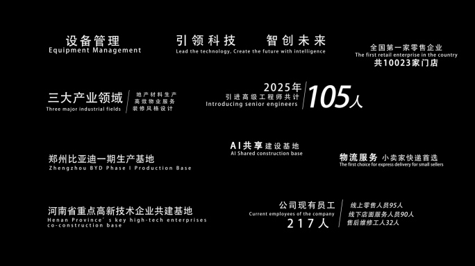 企业简洁字幕标注10组