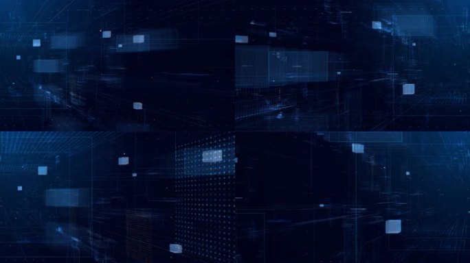 科技背景科技感数字空间穿梭宽屏
