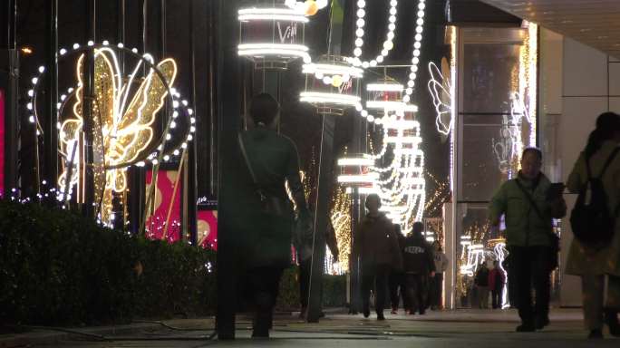 北京城市夜景车流繁华都市夜生活
