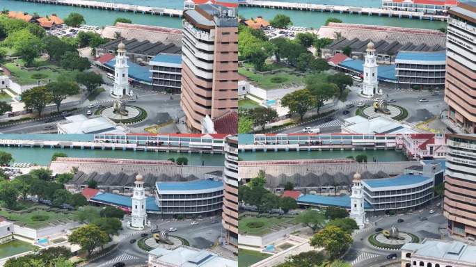 槟城海岸城市风光航拍