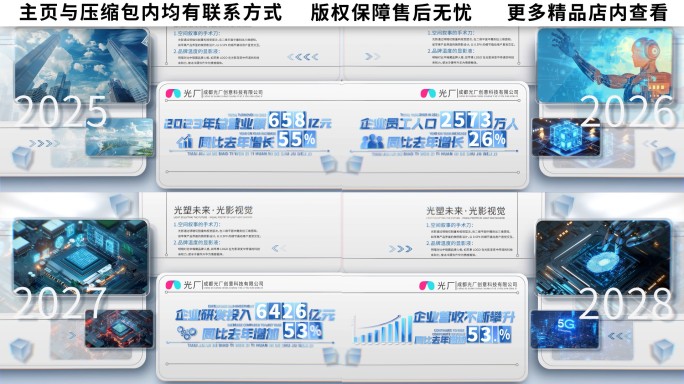 简约风格图文数据展示