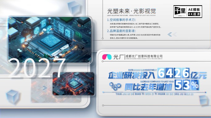 简约风格图文数据展示