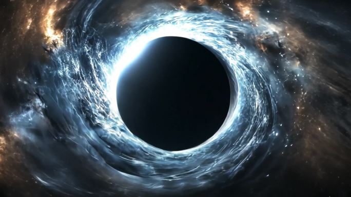 黑洞片头 黑洞宇宙时空扭曲 星系引力旋涡