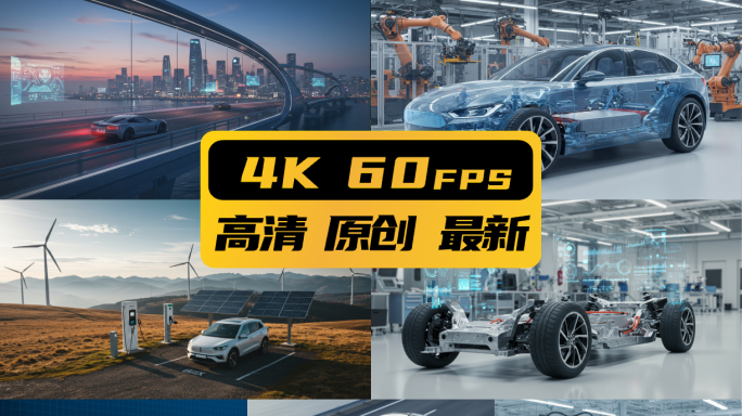 汽车新能源科技未来汽车制造4K
