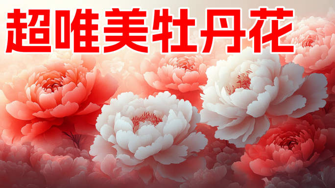 唯美大气牡丹花绽放 花舞美舞台 东方美学