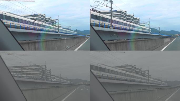 版权素材】高铁疾驰而过高速交通 和谐号