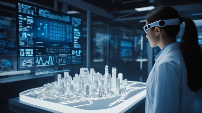 HUD全息智能制造科研VR实验