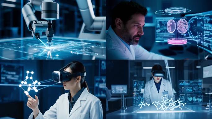 HUD全息智能制造科研VR实验