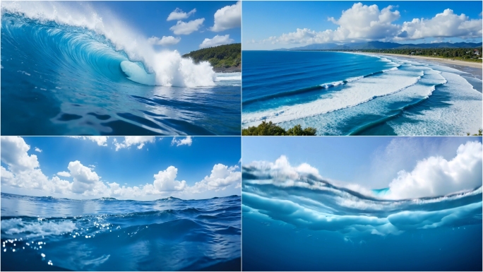 海浪升格大海浪花滔天巨浪大海海浪浪花合集