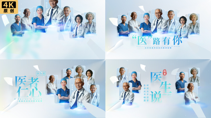 三款医护专家医生团队人物传记片头