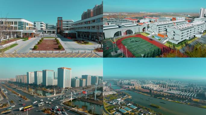宿迁宿豫区城市建筑航拍4k