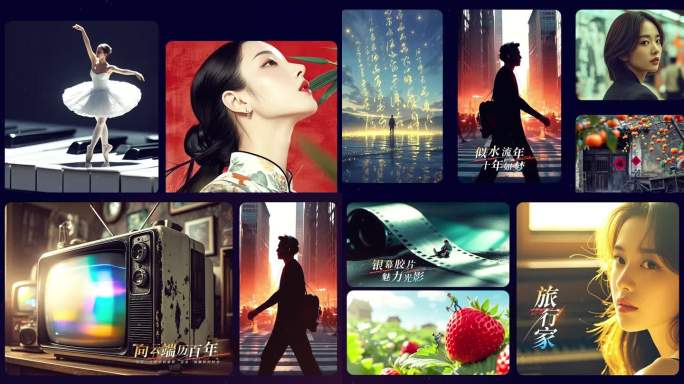 多屏图文展示 分屏快闪 分屏图文展示