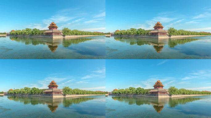 4k延时 北京中轴线风光故宫西北角楼延时