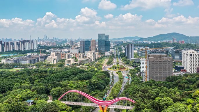2025广州黄埔区地标空镜航拍延时合集
