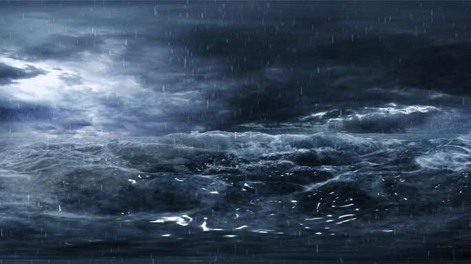 cave沉浸式全景海浪风暴裸眼3D折幕