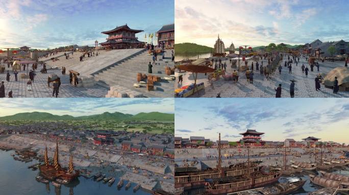 4k古代码头运河