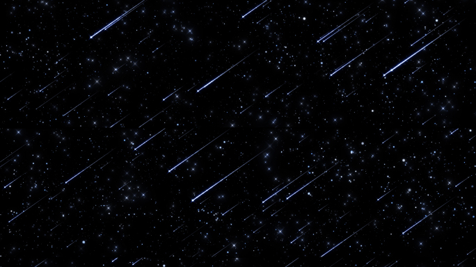 8k循环星空粒子流星雨
