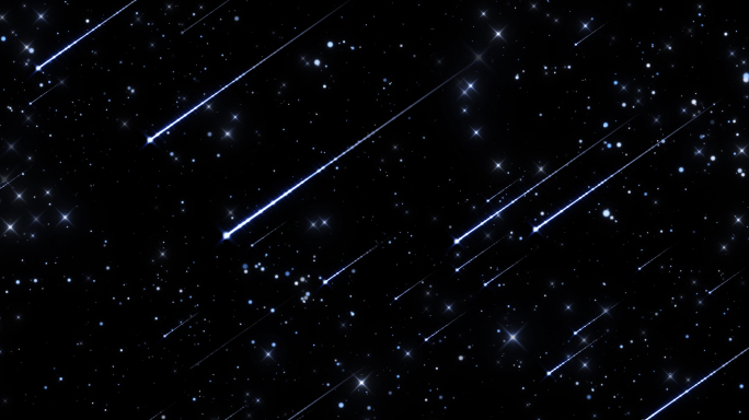 8k循环星空粒子流星雨