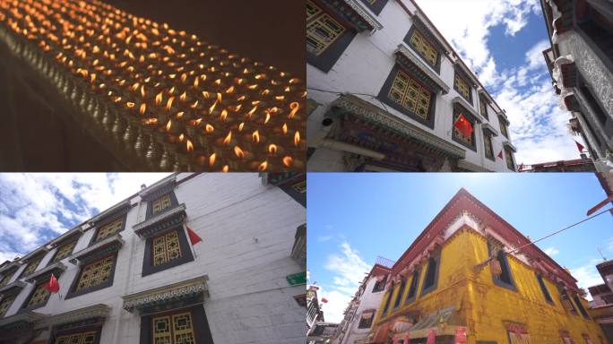 布达拉宫附近的人文建筑/进藏旅游