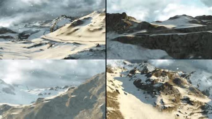 雪山老鹰山脉壮丽风光