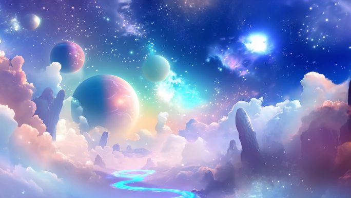 唯美星球梦幻儿童背景