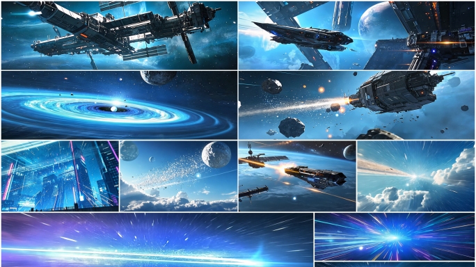 6k宽屏星际穿越宇宙穿梭太空旅行