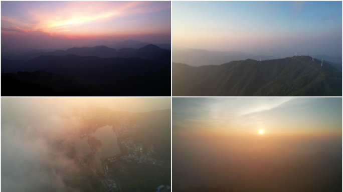 中国山河壮丽山河日出云海景观