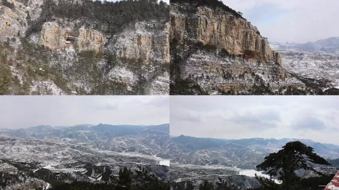 雪山险峻地貌风光