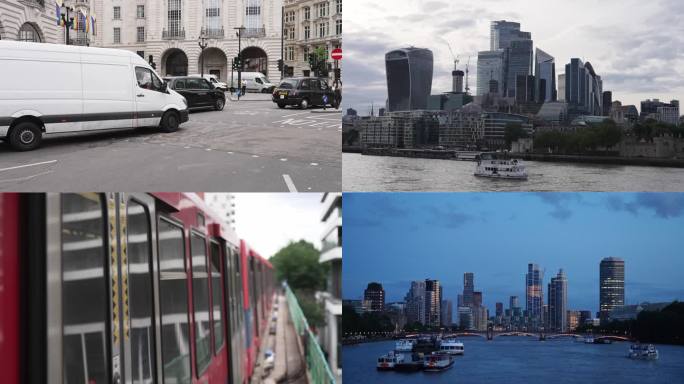 英国伦敦城市建筑街道交通