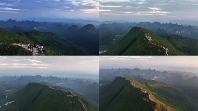 喀斯特地貌 航拍风光