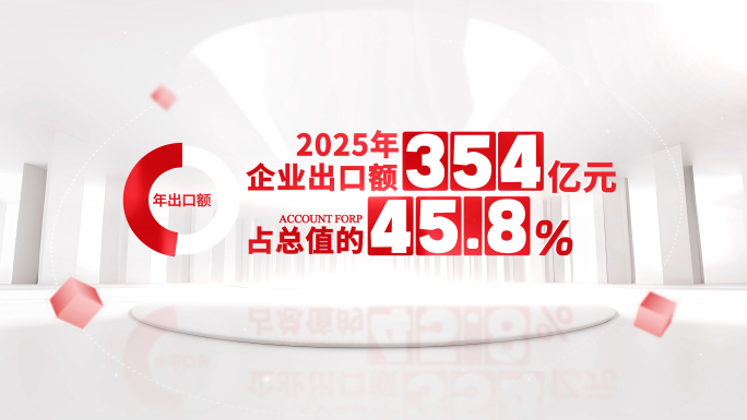 简洁红色党政党建数据包装展示