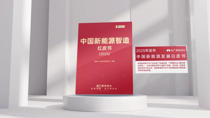 三维立体红皮书本展示