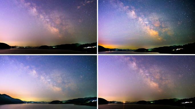 银河升起延时摄影星空星星夜空银拱宇宙