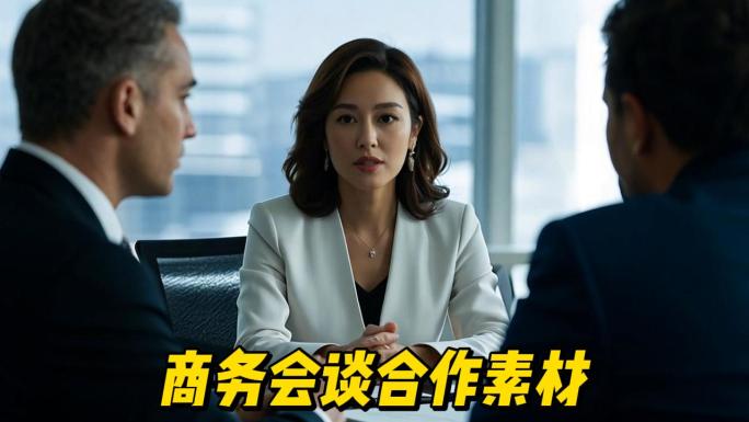 商务合作商务人士商务签约握手商务办公