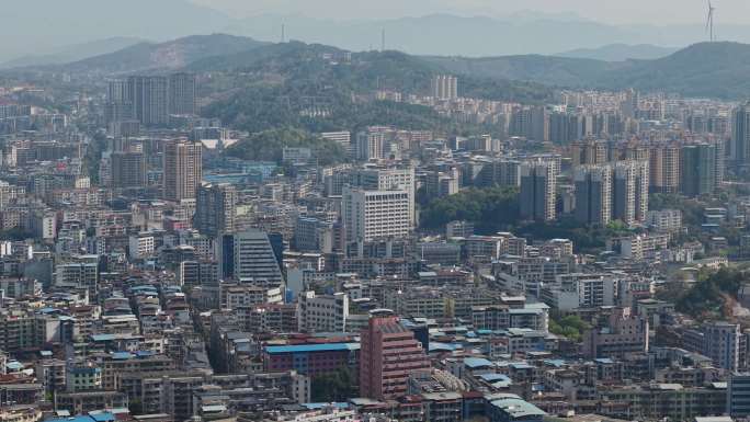 宜章县城市鸟瞰风光