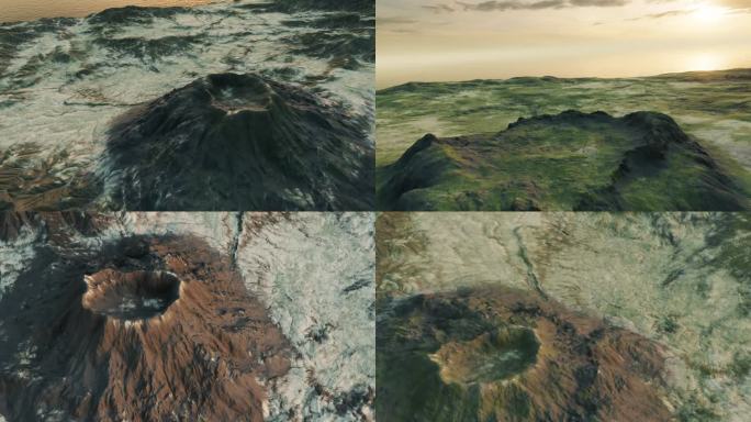 火山地形地质变迁地壳运动