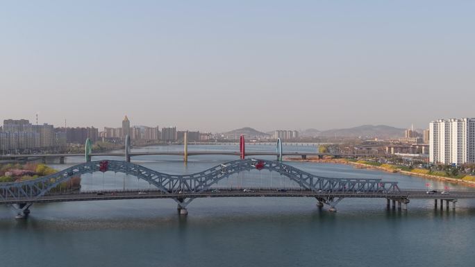 山东沂水沂河三桥风光