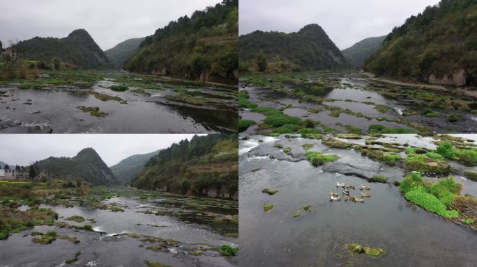 鸭子溪水青山绿水世外桃源绿色环保