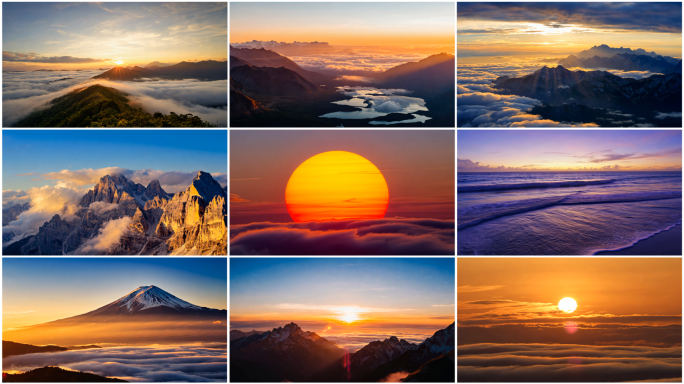 壮丽山河日出云海