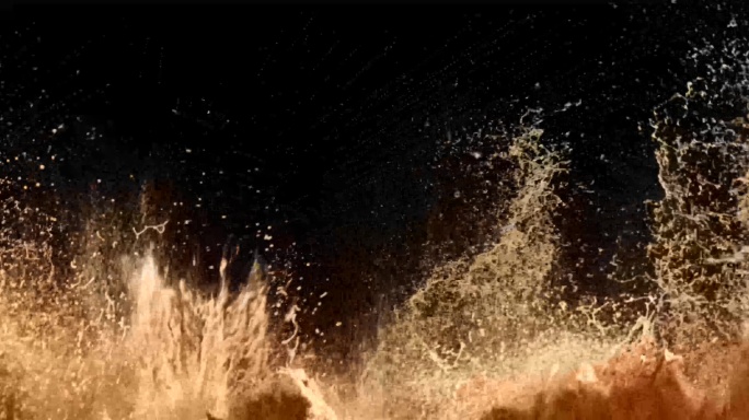 【原创】超宽屏汹涌黄河水海浪海水冲屏素材