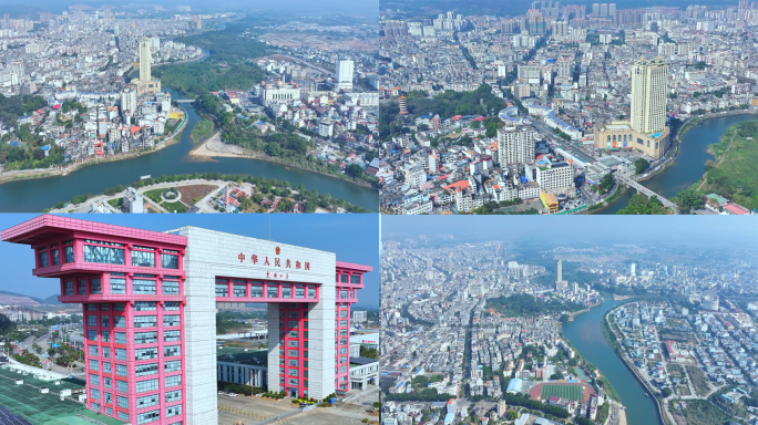 广西东兴口岸越南口岸航拍